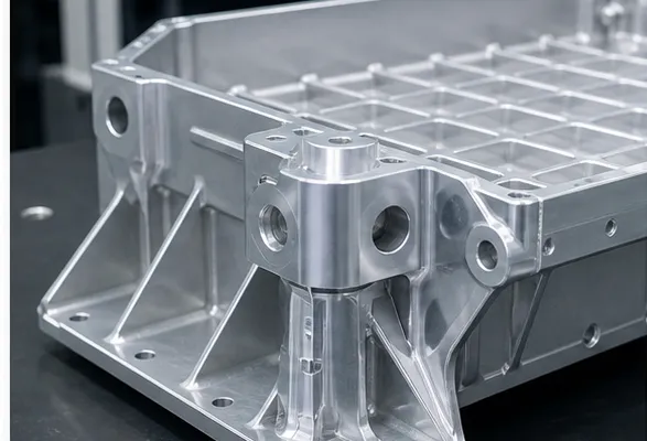 Precision aluminum EV battery tray corner module