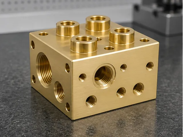 Brass Manifold Block detail view