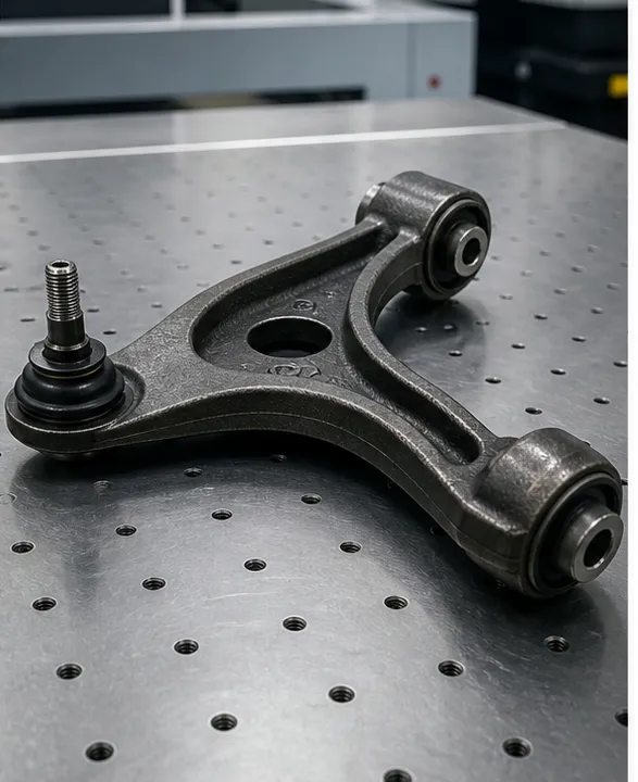 Forged steel automotive suspension control arm