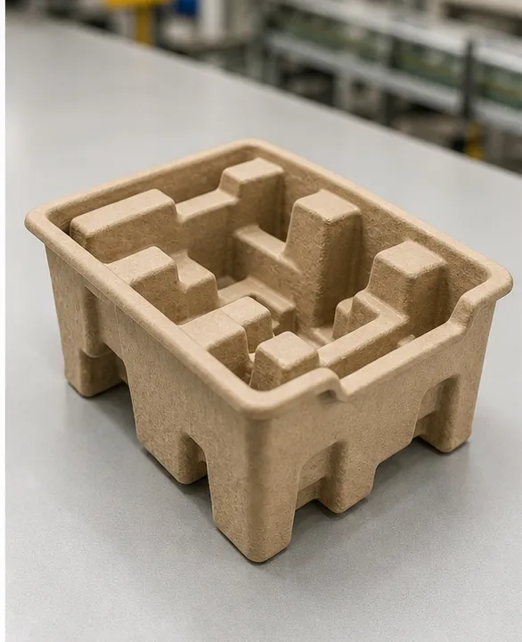 Custom molded pulp protective packaging insert