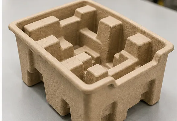 Custom molded pulp protective packaging insert