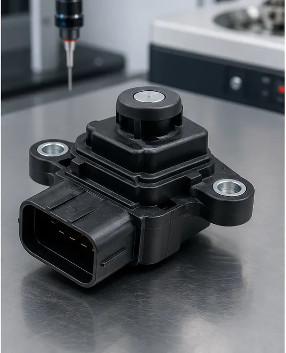 Automotive sensor housing and connector assembly