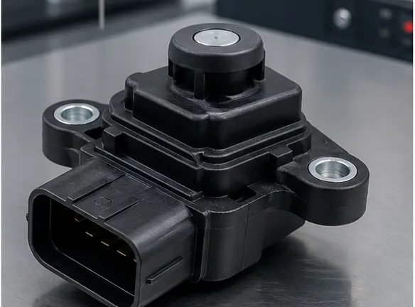Automotive sensor housing and connector assembly