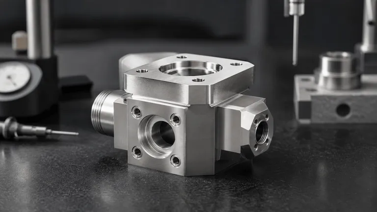 Precision-machined stainless steel valve body